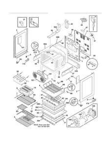 Body Diagram and Parts List for CPEF3081MFA  Frigidaire Range