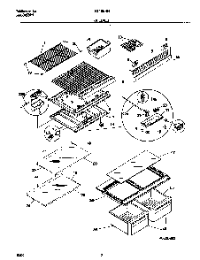 Shelves Diagram and Parts List for TRT16NRHW4  Tappan Refrigerator