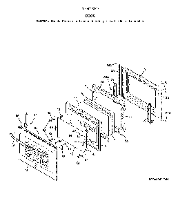 Door Diagram and Parts List for 79049423314  Kenmore Wall Oven