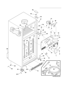 Cabinet Diagram and Parts List for LGHT2137LE4  Frigidaire Refrigerator