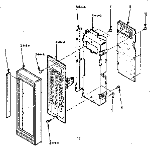 Control Panel Parts Diagram and Parts List for 5648698510  Kenmore Microwave