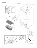 CABINET Diagram and Parts List for UL5000ECW5  Frigidaire Freezer