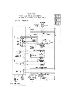 Wiring Schematic Diagram and Parts List for CFMT144G1W1  Frigidaire Microwave