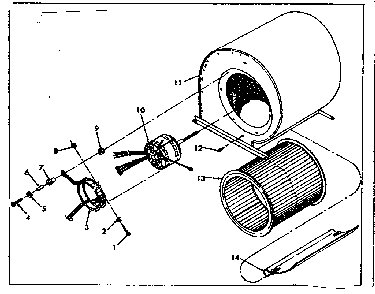 Blower assembly Diagram and Parts List for 867765930  Frigidaire Furnace