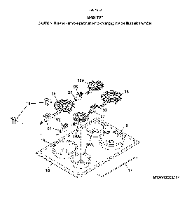 Main top Diagram and Parts List for 79042502315  Kenmore Range