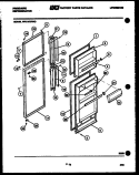 DOOR PARTS Diagram and Parts List for FPD14TIFA0  Frigidaire Refrigerator