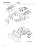 TOP/DRAWER Diagram and Parts List for LFGF3027LBA  Frigidaire Range