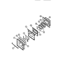 OVEN DOOR Diagram and Parts List for CGC4S8DXE  Gibson Range
