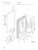 DOOR Diagram and Parts List for FKCH17F7HBA  Frigidaire Refrigerator