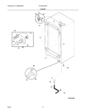 CABINET Diagram and Parts List for FFU09C2CW2  Frigidaire Freezer