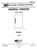 COVER Diagram and Parts List for GWV19W  Frigidaire Freezer