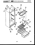 CABINET PARTS Diagram and Parts List for RC131GCH9  Frigidaire Refrigerator