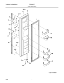 FREEZER DOOR Diagram and Parts List for FRS23KF6EMA  Frigidaire Refrigerator