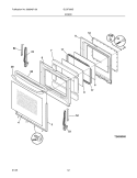 DOOR Diagram and Parts List for GLGF386DQB  Frigidaire Range