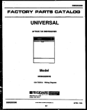 COVER Diagram and Parts List for MDB202RBW0  Frigidaire Dishwasher