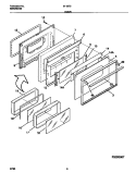 DOOR Diagram and Parts List for 31-3972-00-03  Tappan Range