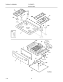 TOP / DRAWER Diagram and Parts List for PLGF390DCA  Frigidaire Range