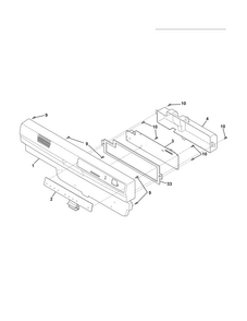 Control Panel Diagram and Parts List for LGBD2431LF0B  Frigidaire Dishwasher