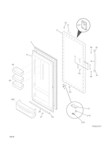 Part Location Diagram of 808772217 Maytag Freezer user interface