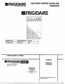 Frigidaire Washer Diagram and Parts List for FWX6975E  Frigidaire Washer