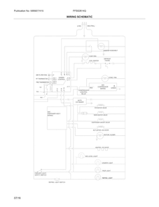 Wiring Schematic Diagram and Parts List for FFSS2614QE6A  Frigidaire Refrigerator