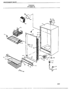 Freezer Page 3 Diagram and Parts List for 49847-7A  Frigidaire Freezer