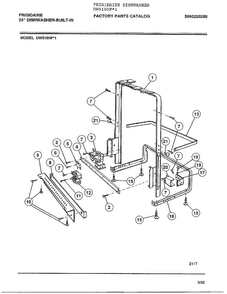 Misc./literature/optional Parts  Page 9 Diagram and Parts List for DW5100P*1  Frigidaire Dishwasher