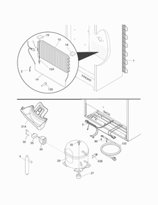 Part Location Diagram of WFR882740 Whirlpool 540 LEFT/R