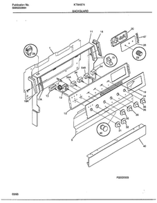 Background Diagram and Parts List for 4874-87A  Frigidaire Range