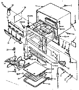 Cabinet Parts Diagram and Parts List for 5648898610  Kenmore Microwave