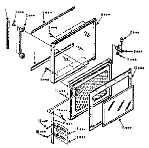 Door Parts Diagram and Parts List for 5648824681  Kenmore Microwave