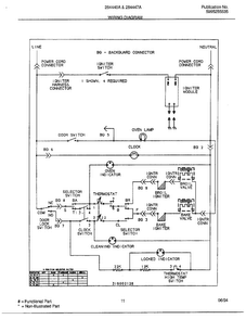 Wiring Information Diagram and Parts List for 284447A  Frigidaire Range
