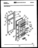 DOOR PARTS Diagram and Parts List for FPES19TPW0  Frigidaire Refrigerator