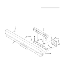Control Panel Diagram and Parts List for EIDW6405HT1B  Electrolux Dishwasher