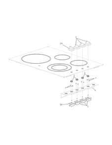 Control Panel Diagram and Parts List for FGEC3045PS1  Frigidaire Cooktop