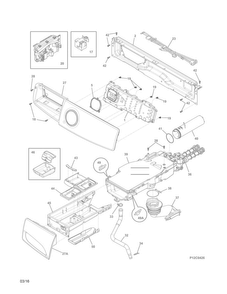 Control Panel Diagram and Parts List for EFLW417SIW0  Electrolux Washer