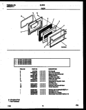 DOOR PARTS Diagram and Parts List for 30-2542-00-02  Tappan Range
