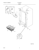 CABINET Diagram and Parts List for KFU13M3LW0  Kelvinator Freezer