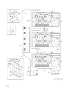 Controls/induction Unit Diagram and Parts List for FPIC3677RFA  Frigidaire Cooktop