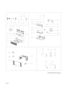 Recommended Spare Parts Diagram and Parts List for FFRL0633Q11  Frigidaire Air Conditioner