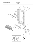 CABINET Diagram and Parts List for FFU1724DW7  Frigidaire Freezer