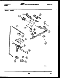 BURNER, MANIFOLD AND GAS CONTROL Diagram and Parts List for G30NW5  Frigidaire Range