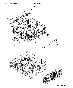 Racks Diagram and Parts List for FGCD2444SA3A  Frigidaire Dishwasher