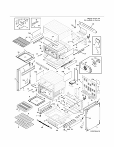 Body Diagram and Parts List for 79078049410  Kenmore Range