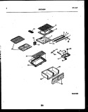 SHELVES AND SUPPORTS Diagram and Parts List for ATG170VNCW1  Frigidaire Refrigerator