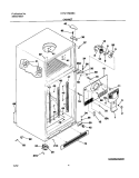 CABINET Diagram and Parts List for FRT21P6BSB3  Frigidaire Refrigerator