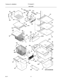 SHELVES Diagram and Parts List for FPHS2699KF4  Frigidaire Refrigerator