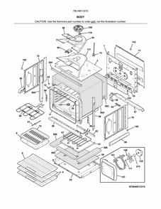 Body Diagram and Parts List for 79049513315  Kenmore Wall Oven