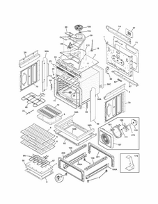 Body Diagram and Parts List for 79042542310  Kenmore Range