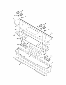 Backguard Diagram and Parts List for 79042531310  Kenmore Range